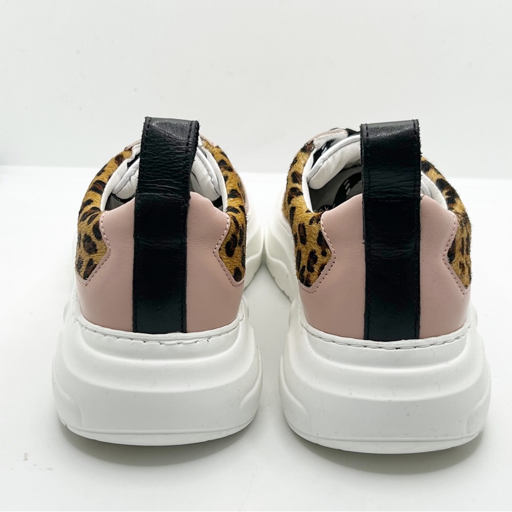 Hush Bennett Trainers Pony Hair Leopard Print Pink& White Size 36 UK 3 - Picture 7 of 9